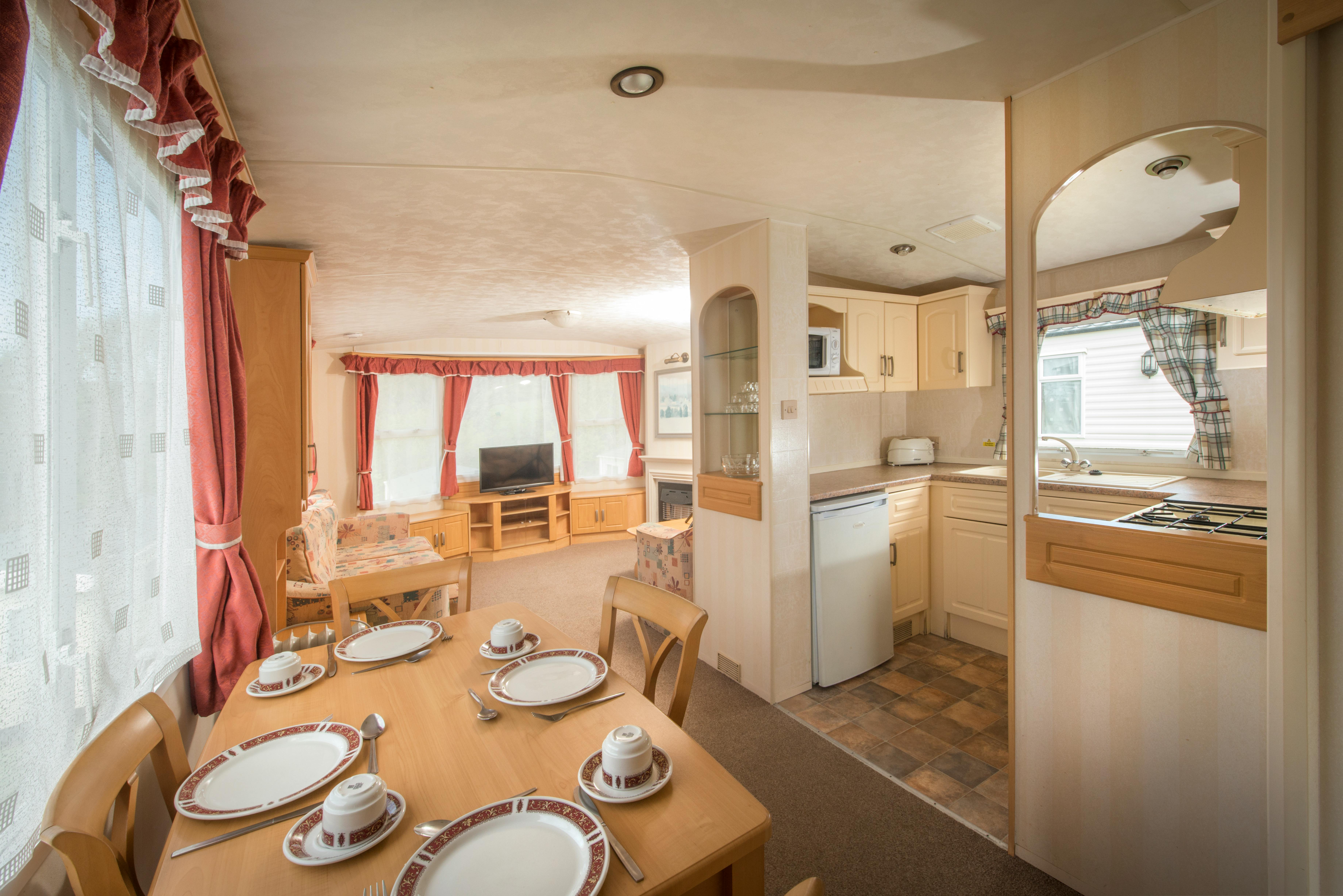 Dining Area| 2 Bed Bronze Adapted Caravan