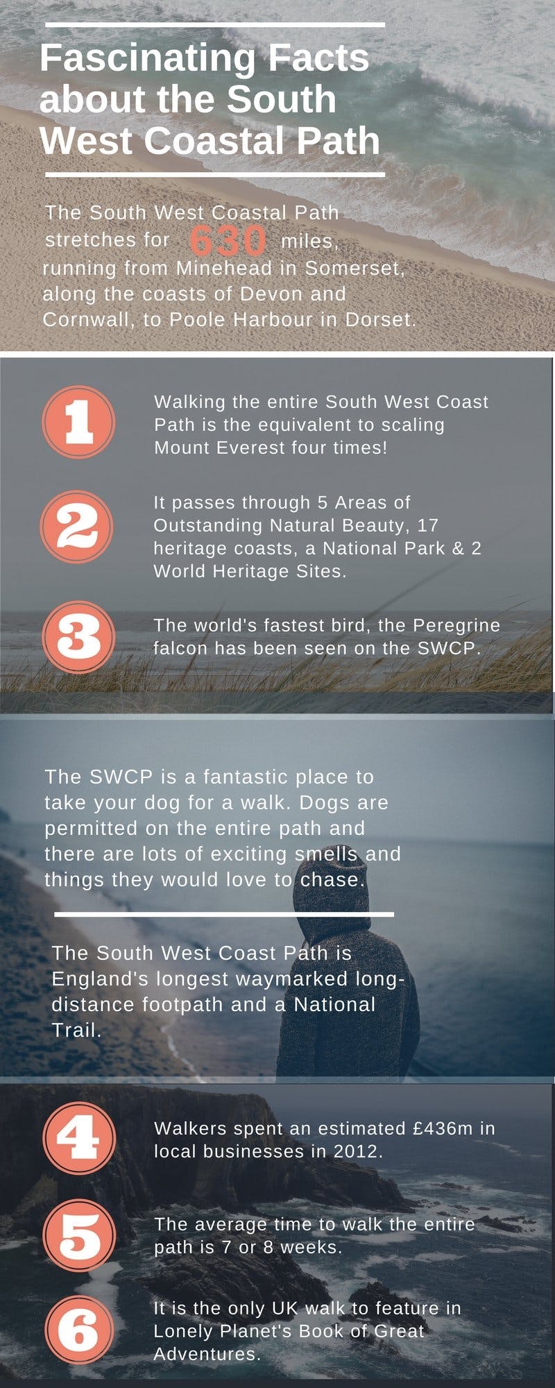 Fascinating Facts about the South West Coastal Path | JFH Infographic