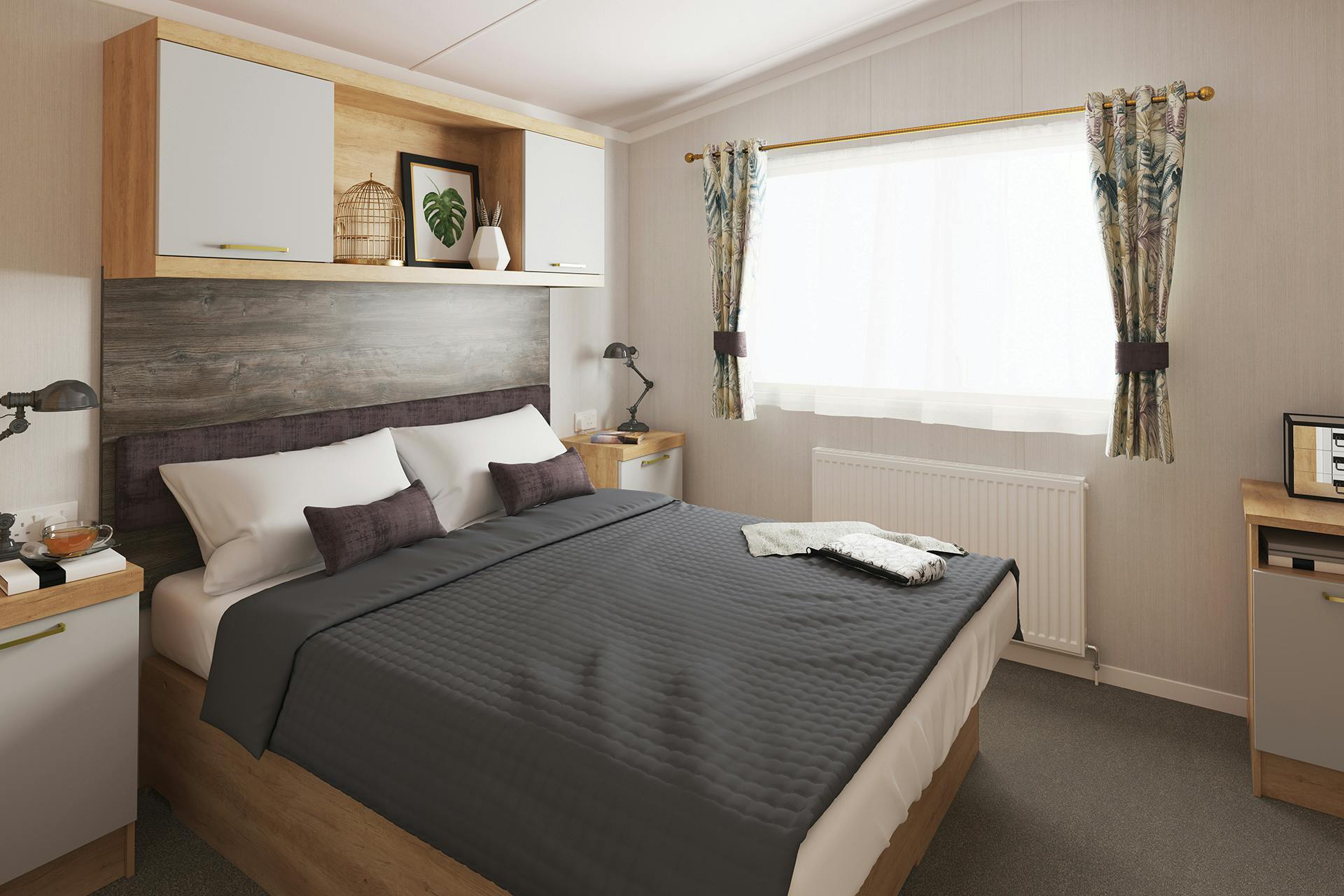 Bedroom ¦ 2 bedroom platinum caravan with hot tub