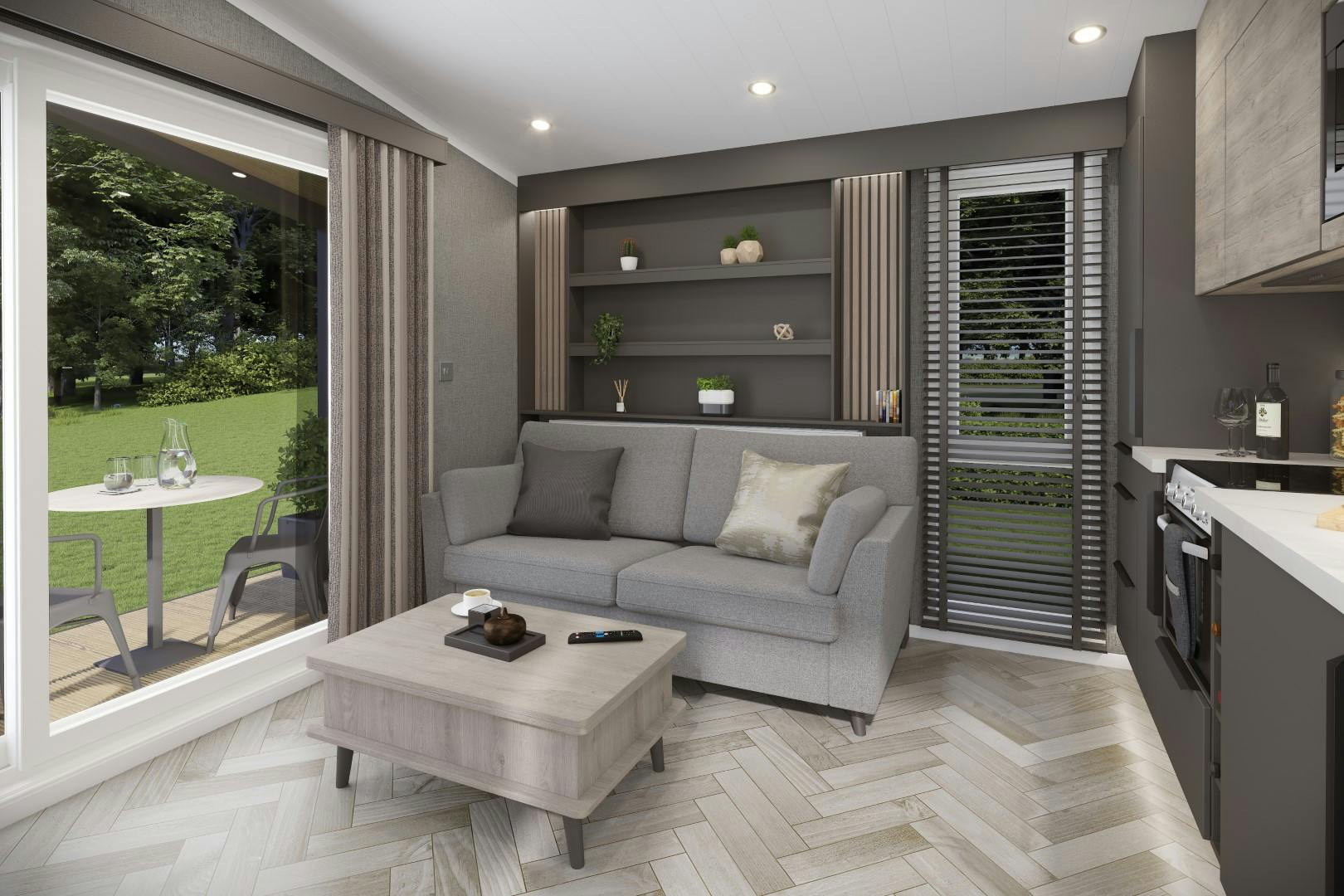 Lounge ¦ 1 Bedroom Platinum Hot Tub Micro Lodge Pet