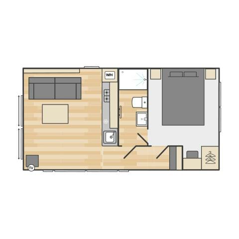 Floorplan ¦ 1 Bedroom Platinum Hot Tub Micro Lodge