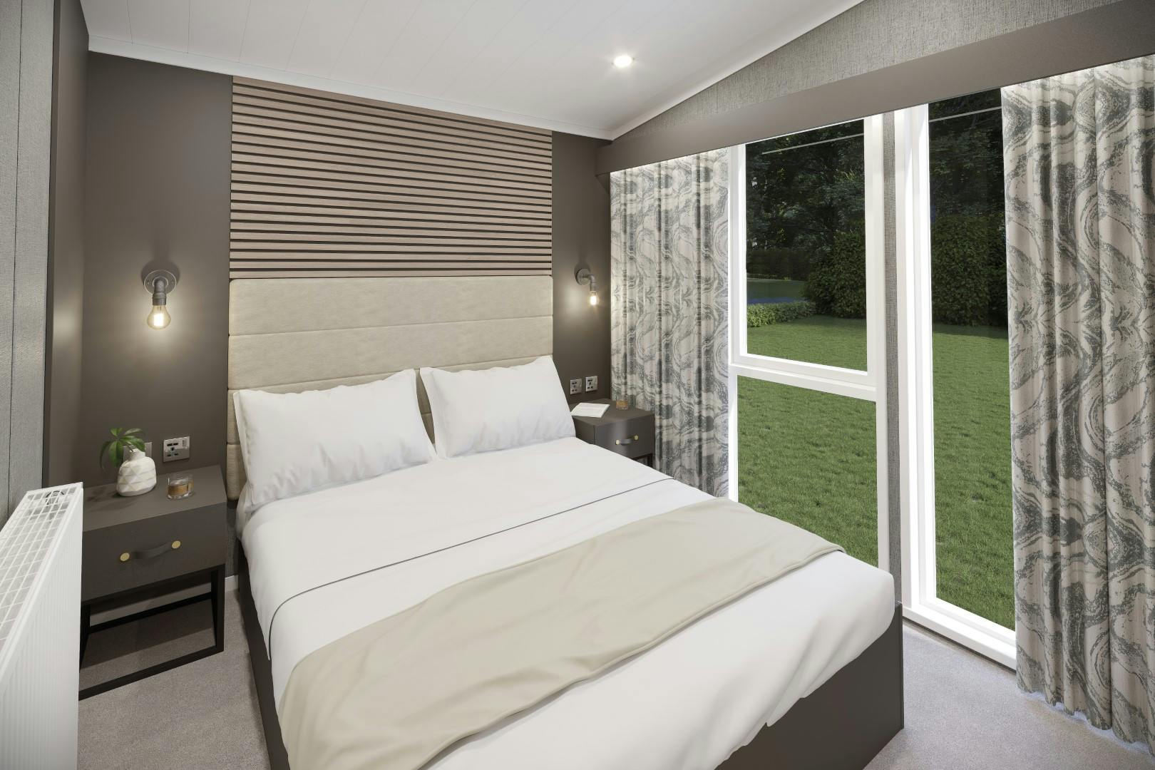 Bedroom ¦ 1 Bedroom Platinum Hot Tub Micro Lodge