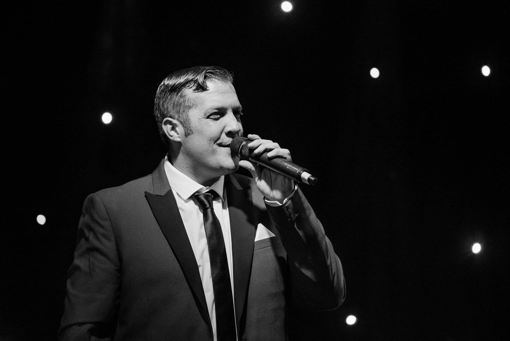 Singer on stage