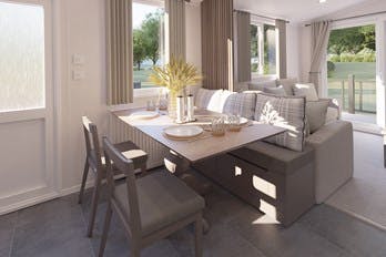 Dining Room ¦ Luxury caravan with hot tub
