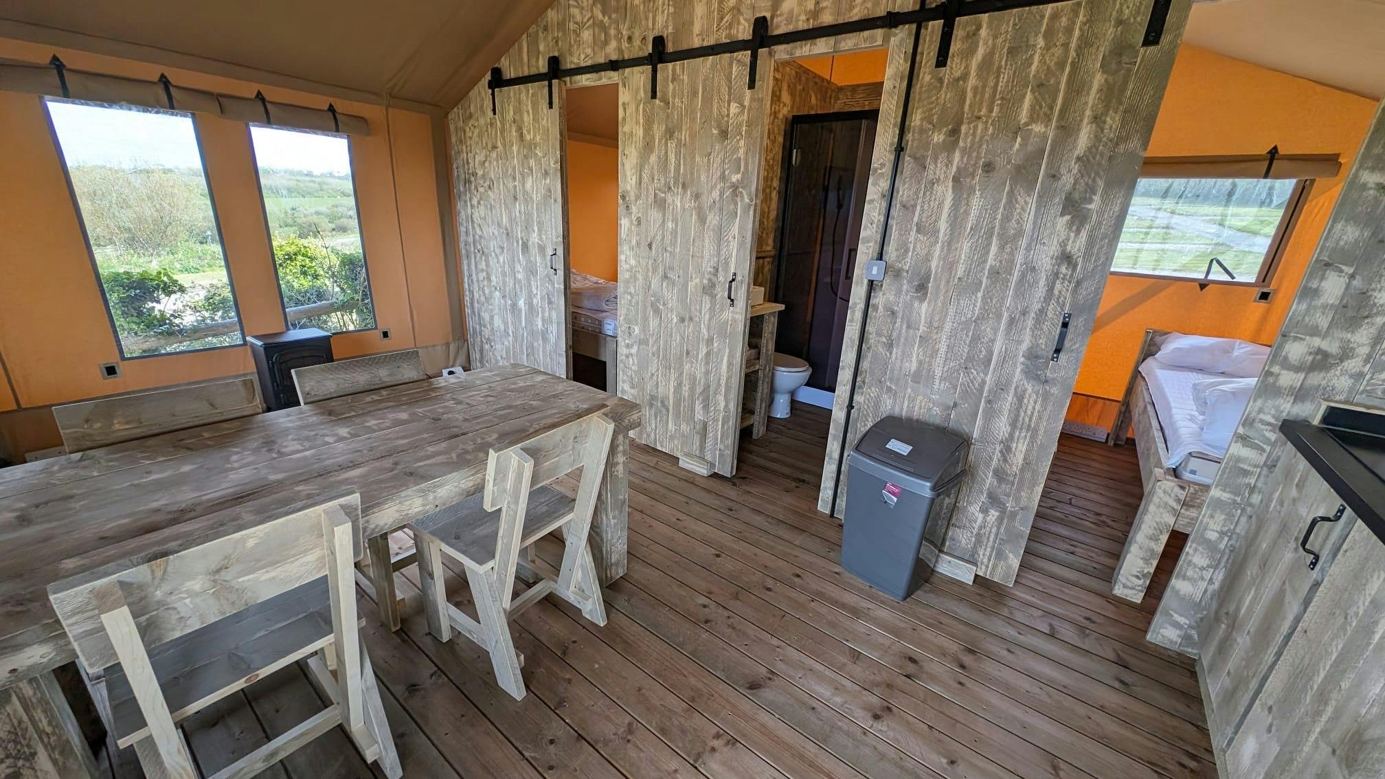 Safari tent interior