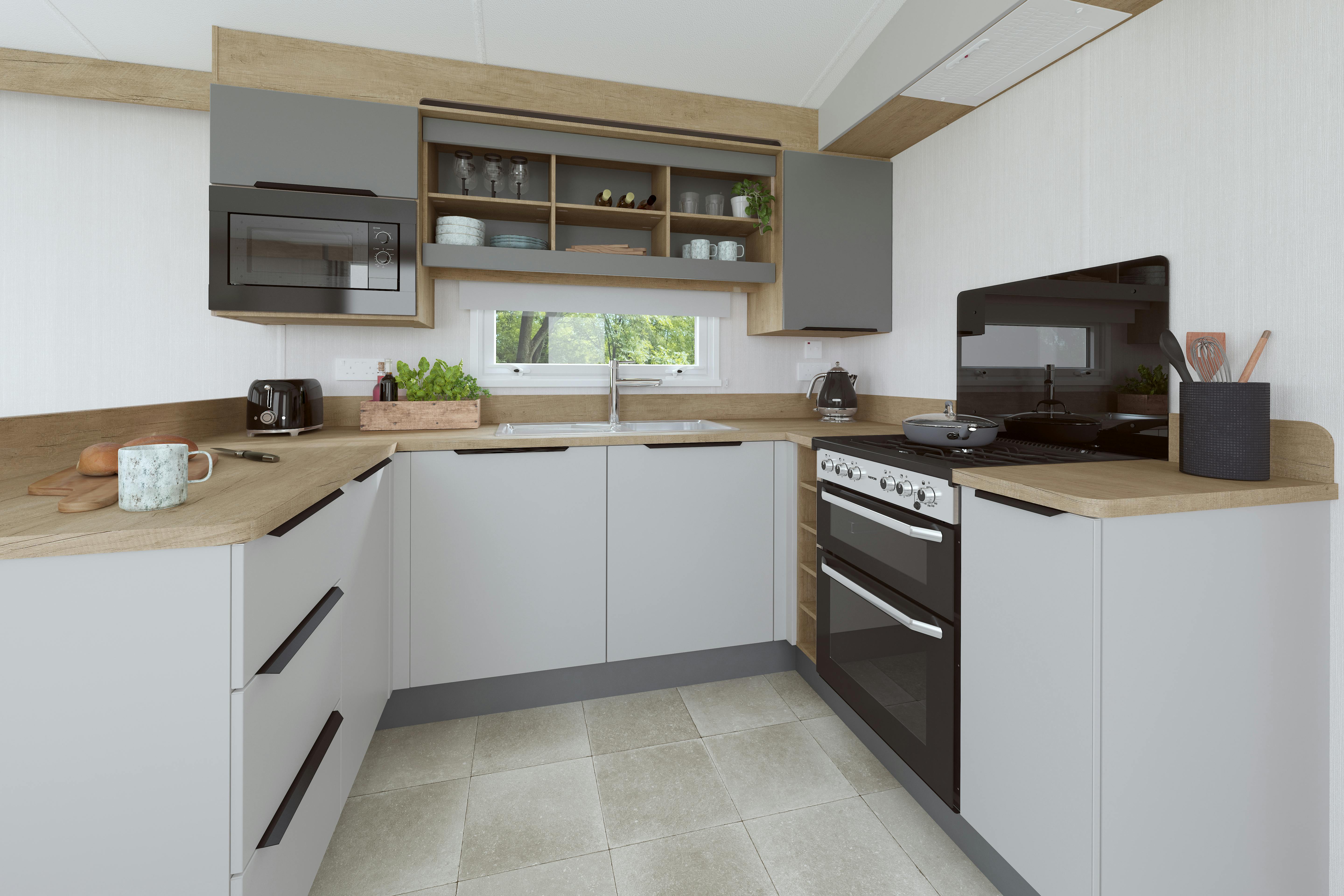 Alt kitchen ¦ 2 bed platinum caravan holiday