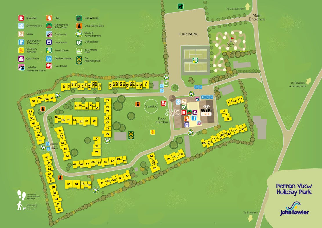 Perran View Holiday Park Map