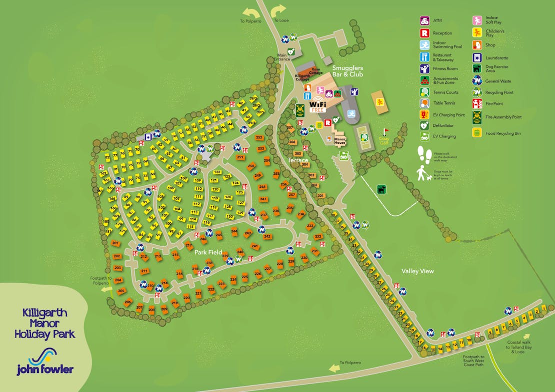 Killigarth Manor Holiday Park Map