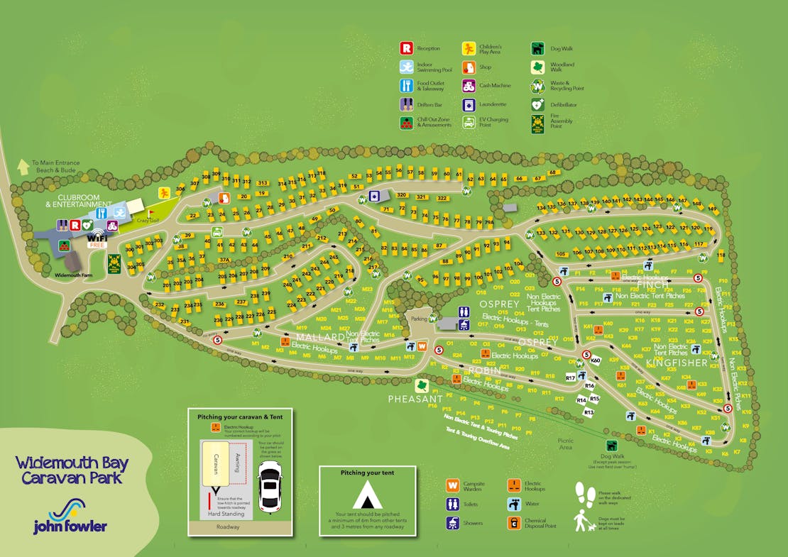 Widemouth Bay Caravan Park Map