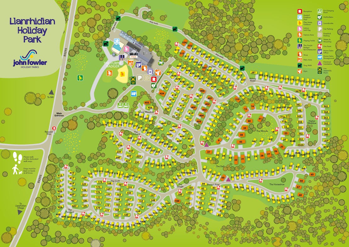 Llanrhidian Holiday Park Map