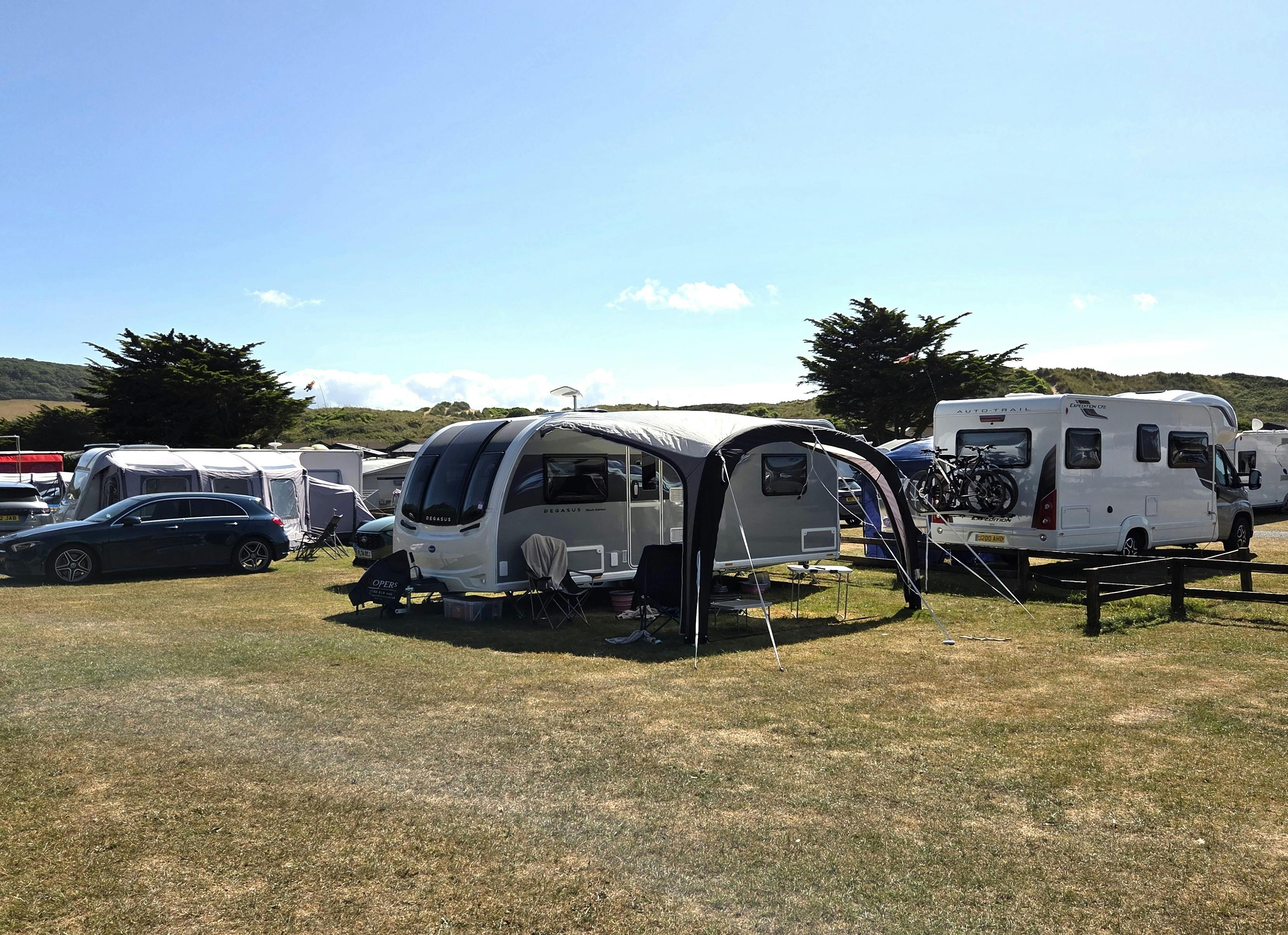 touring caravan pitch croyde