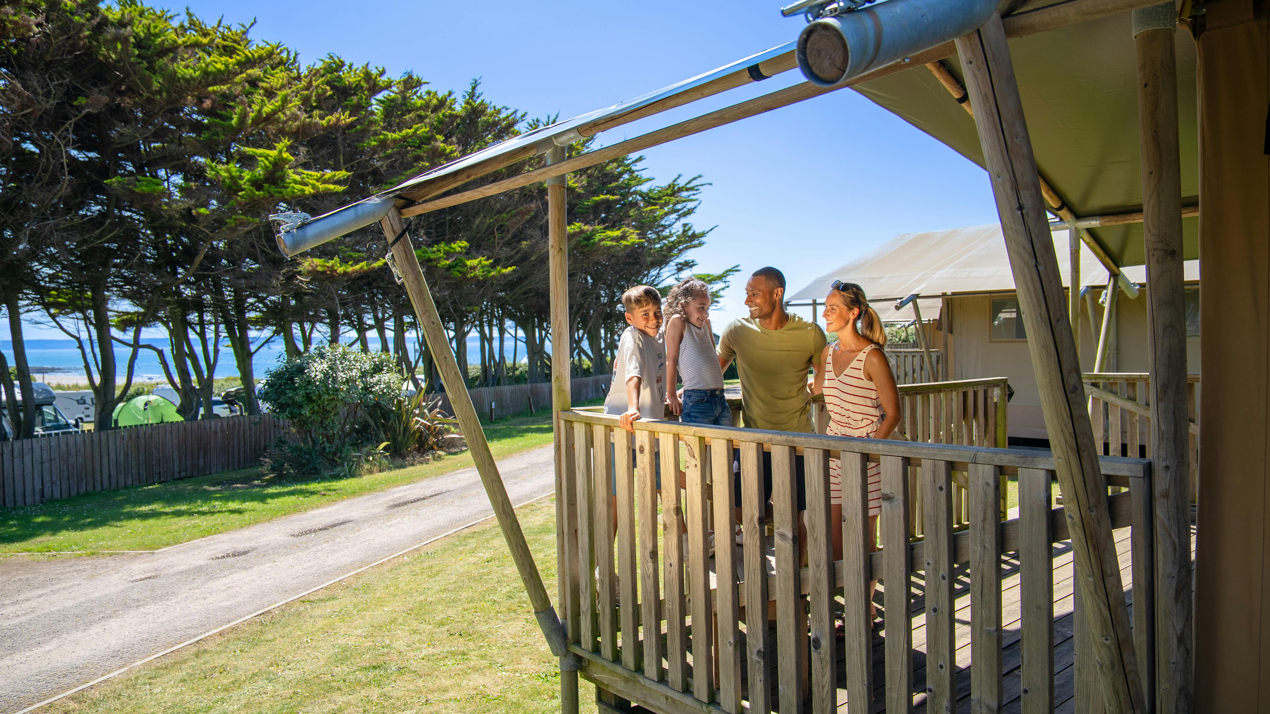 Glamping safari tents at Ruda & Widemouth